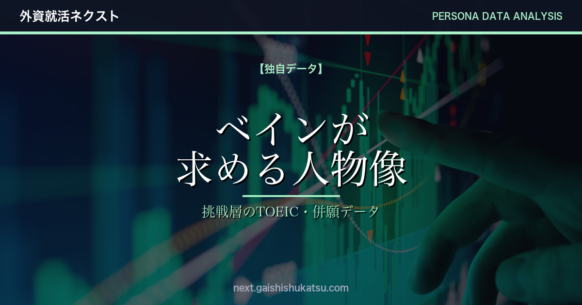【独自データ】ベインが本当に求める人物像｜エントリー層のTOEIC・併願企業・志向性をデータで分析（2026年5/12更新）