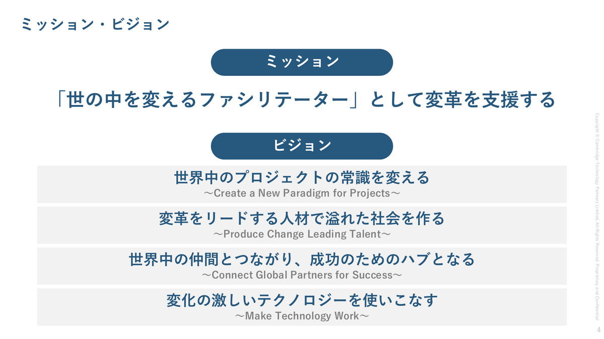 ケンブリッジのミッション・ビジョン