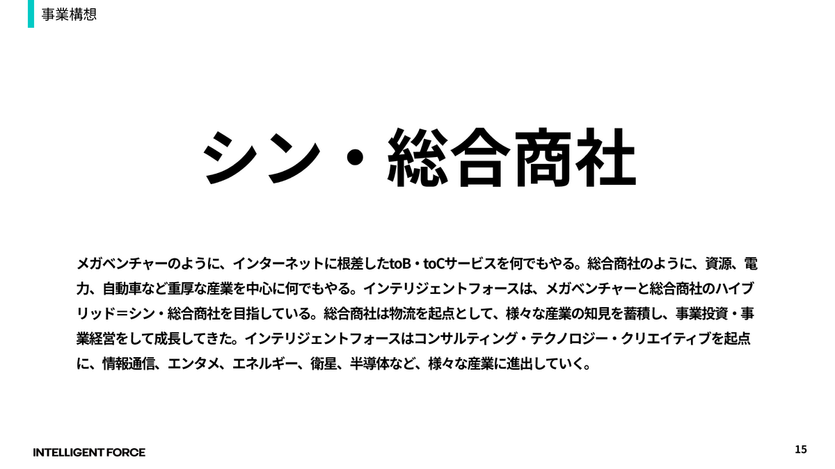 事業構想「シン・総合商社」──メガベンチャー×総合商社のハイブリッド